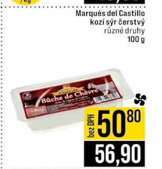 Marqués del Castillo kozí sýr čerstvý různé druhy 100 g 