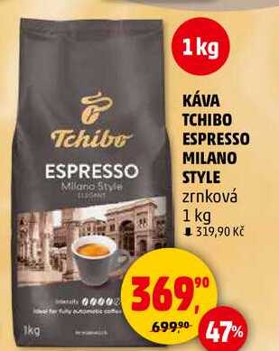 KÁVA TCHIBO ESPRESSO MILANO STYLE zrnková, 1 kg  