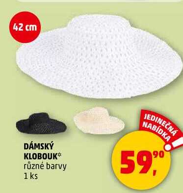 DÁMSKÝ KLOBOUK různé barvy, 1 ks 