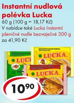 Instantní nudlová polévka Lucka, 60 g  
