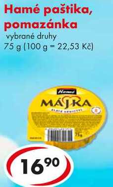 Hamé paštika, pomazánka, 75 g 