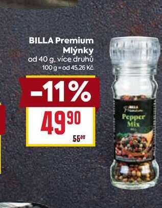 BILLA Premium Mlýnky od 40 g