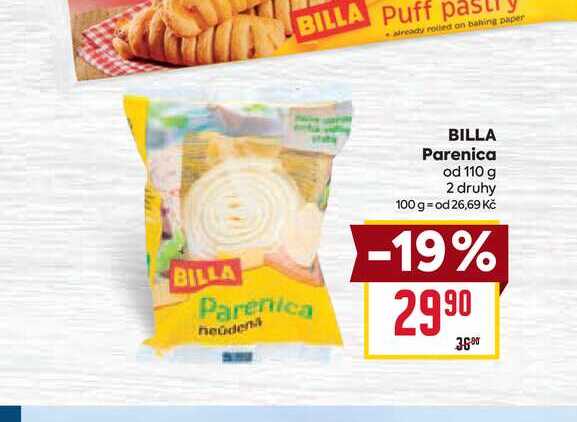 BILLA Parenica od 110 g 