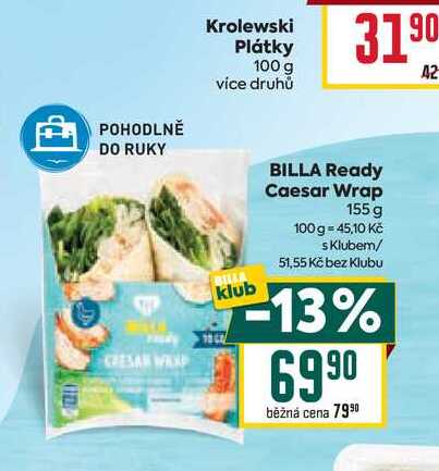 BILLA Ready Caesar Wrap 155 g