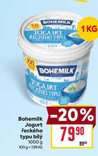 Bohemilk Jogurt řeckého typu bílý 1000 g 