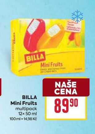 BILLA Mini Fruits multipack 12× 50 ml