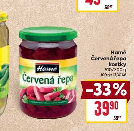 Hamé Červená řepa kostky 510/300 g 