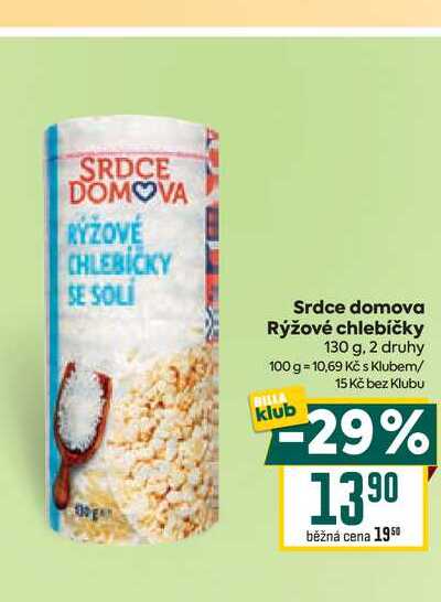 Srdce domova Rýžové chlebíčky 130 g