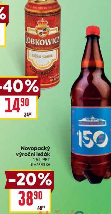 Novopacký výroční ležák 1,51, PET
