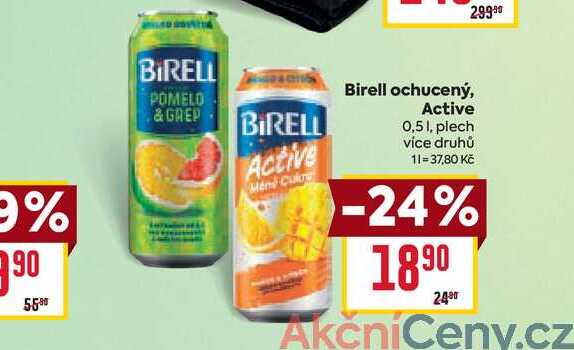 Birell ochucený, Active 0,51, plech 