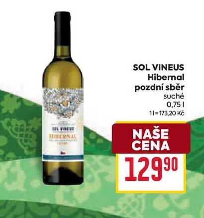 Hibernal pozdní sběr suché 0,75l