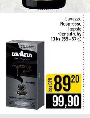 Lavazza Nespresso kapsle různé druhy 10 ks (55-57 g) 