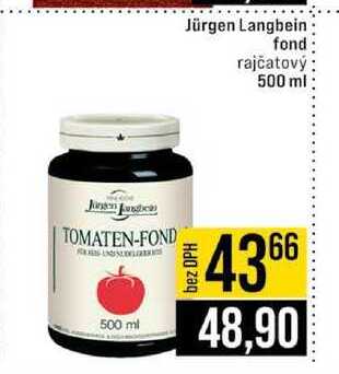 Jürgen Langbein fond rajčatový 500 ml 