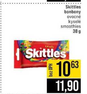 Skittles bonbony ovocné kyselé smoothies 38 g