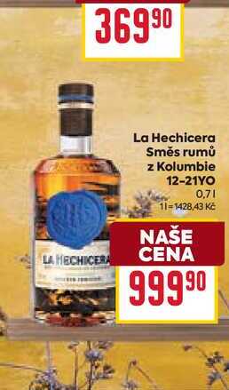 La Hechicera Směs rumů z Kolumbie 12-21YO 0,7l