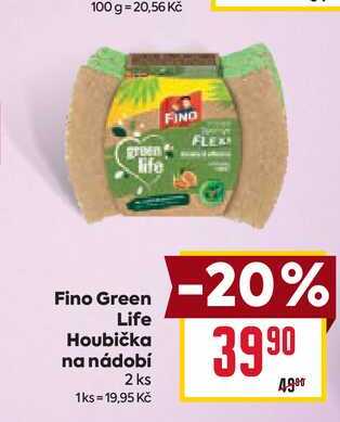 Fino Green Life Houbička na nádobí 2 ks