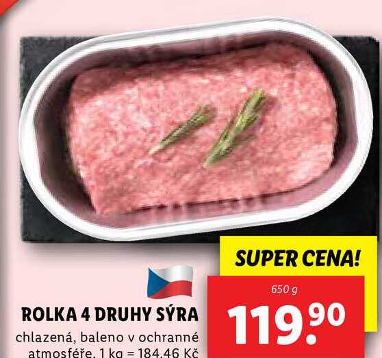 ROLKA 4 DRUHY SÝRA, 650 g 