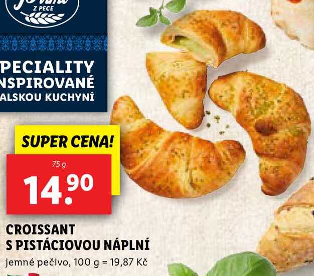 CROISSANT S PISTÁCIOVOU NÁPLNÍ, 75 g