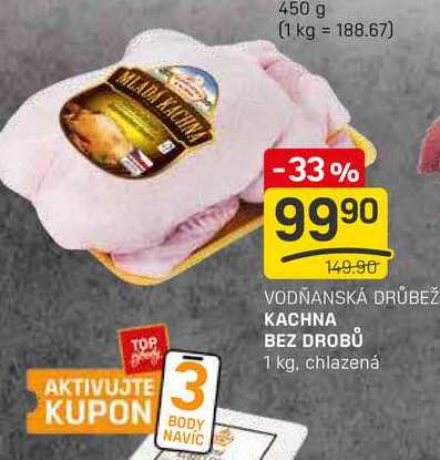 KACHNA BEZ DROBŮ 1 kg, chlazená 
