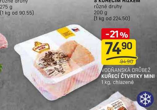 KUŘECÍ ČTVRTKY MINI 1 kg, chlazené 