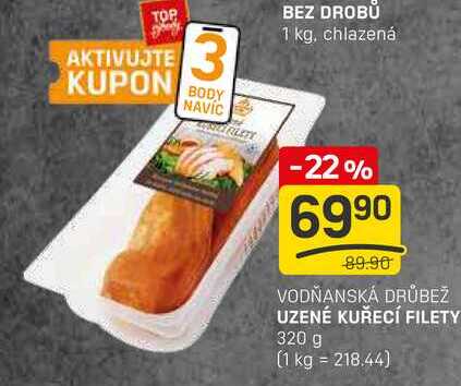 UZENÉ KUŘECÍ FILETY 320 g 
