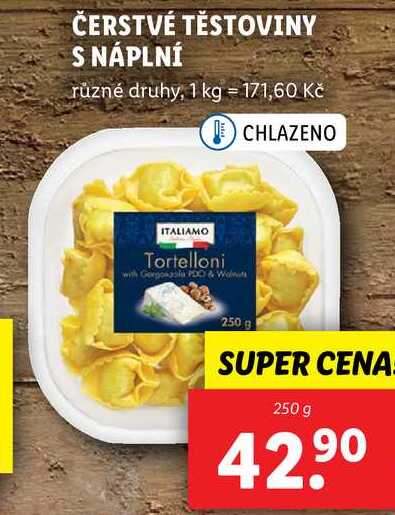 ČERSTVÉ TĚSTOVINY S NÁPLNÍ, 250 g