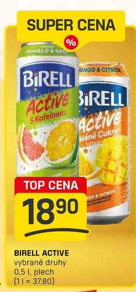 BIRELL ACTIVE vybrané druhy 0,5 1, plech 