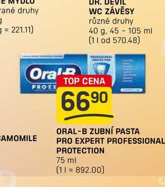 ORAL-B ZUBNÍ PASTA PRO EXPERT PROFESSIONAL PROTECTION 75 ml