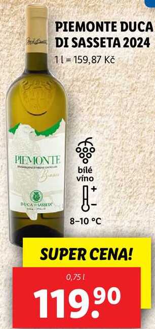 PIEMONTE DUCA DI SASSETA 2024, 0,75 l