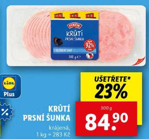 KRŮTÍ PRSNÍ ŠUNKA, 300 g