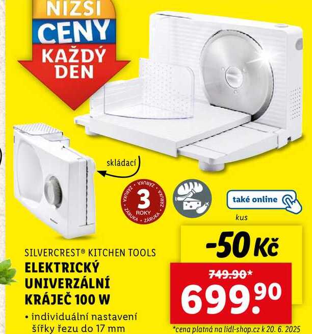 ELEKTRICKÝ UNIVERZÁLNÍ KRÁJEČ 100 W 