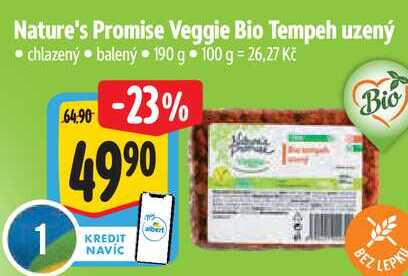Nature's Promise Veggie Bio Tempeh uzený, 190 g