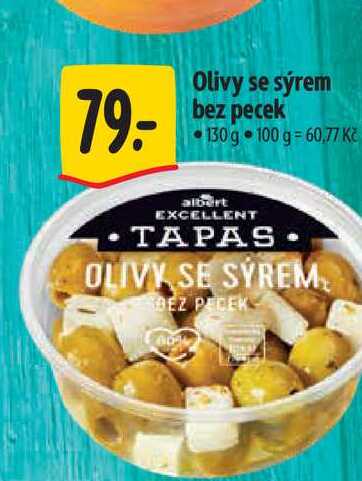 Olivy se sýrem bez pecek 130 g 