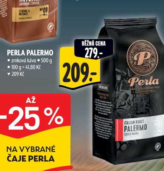  PERLA PALERMO  zrnková káva 500 g 