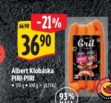  Albert Klobáska PIRI-PIRI 170 g   