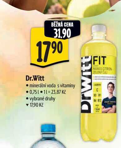   Dr.Witt minerální voda s vitaminy 0,75 l