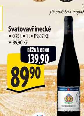 Svatovavřinecké  0,75 l
