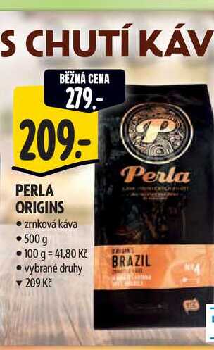  PERLA ORIGINS  zrnková káva  500 g 