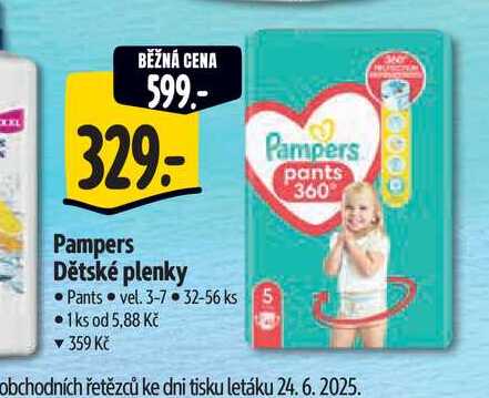  Pampers Dětské plenky 32-56 ks  