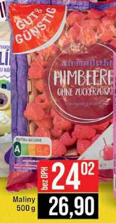 Maliny 500 g