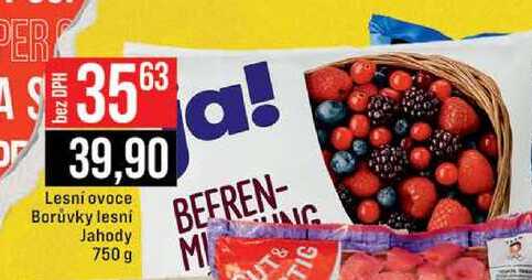 Lesní ovoce Borůvky lesní Jahody 750 g