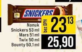 Nanuk Snickers 53 ml Mars 51 ml Twix 50 ml Bounty 50,1 ml 