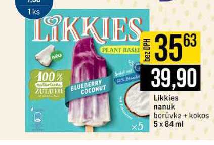 Likkies nanuk borůvka + kokos 5x84 ml