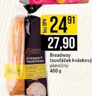 Breadway tousťáček kváskový pšeničný 400 g 