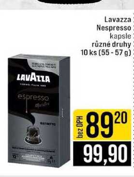 Lavazza Nespresso kapsle různé druhy 10 ks (55-57 g) 