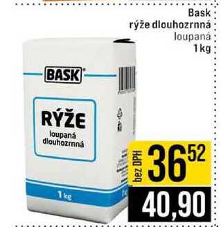 Bask rýže dlouhozrnná loupaná 1 kg