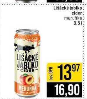 Lišácké jablko cider meruňka 0,5l