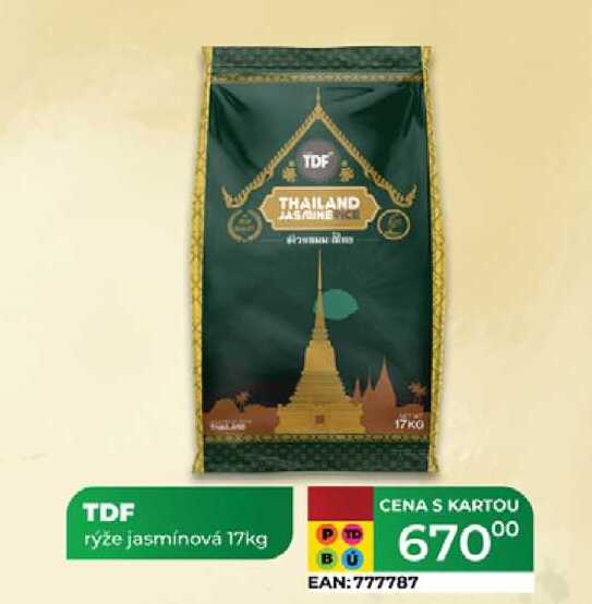 TDF rýže jasmínová 17kg 