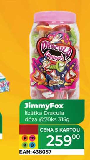 JimmyFox lízátka Dracula dóza @70ks 315g 