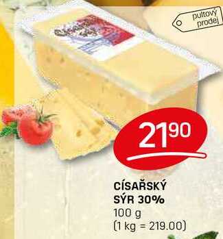 CÍSAŘSKÝ SÝR 30% 100g